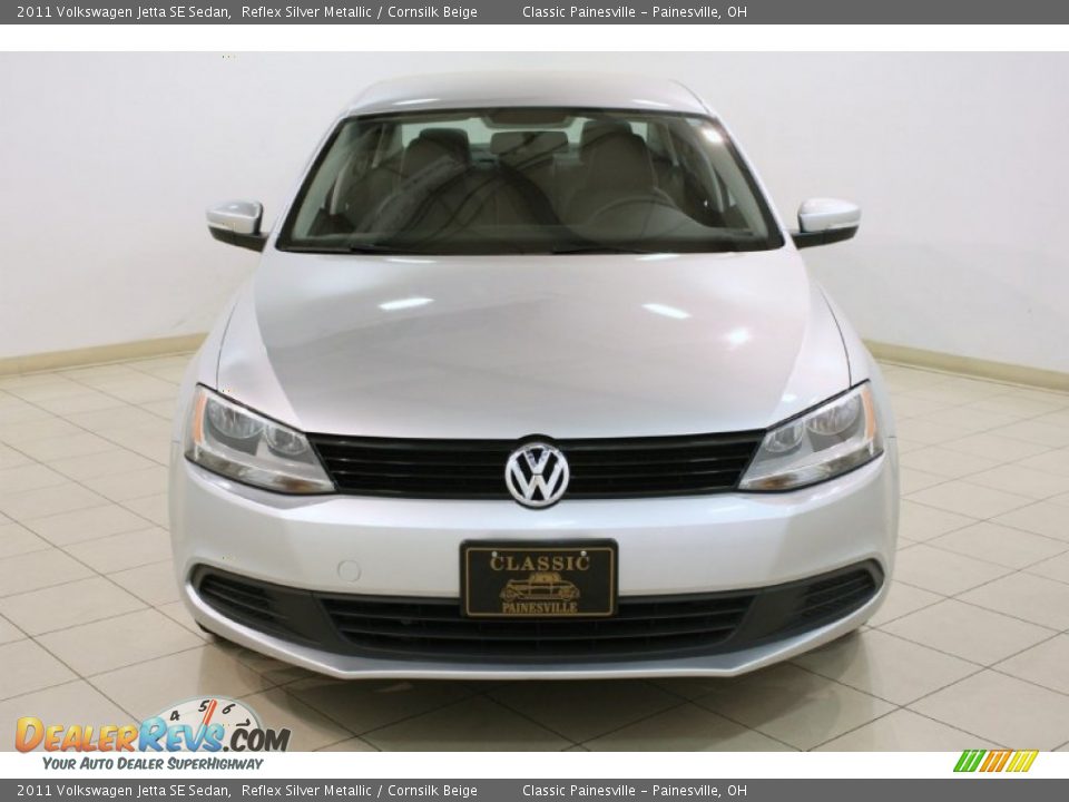 2011 Volkswagen Jetta SE Sedan Reflex Silver Metallic / Cornsilk Beige Photo #2