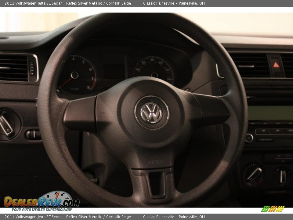 2011 Volkswagen Jetta SE Sedan Reflex Silver Metallic / Cornsilk Beige Photo #6
