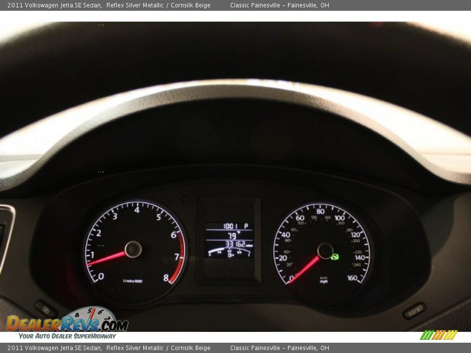 2011 Volkswagen Jetta SE Sedan Reflex Silver Metallic / Cornsilk Beige Photo #7