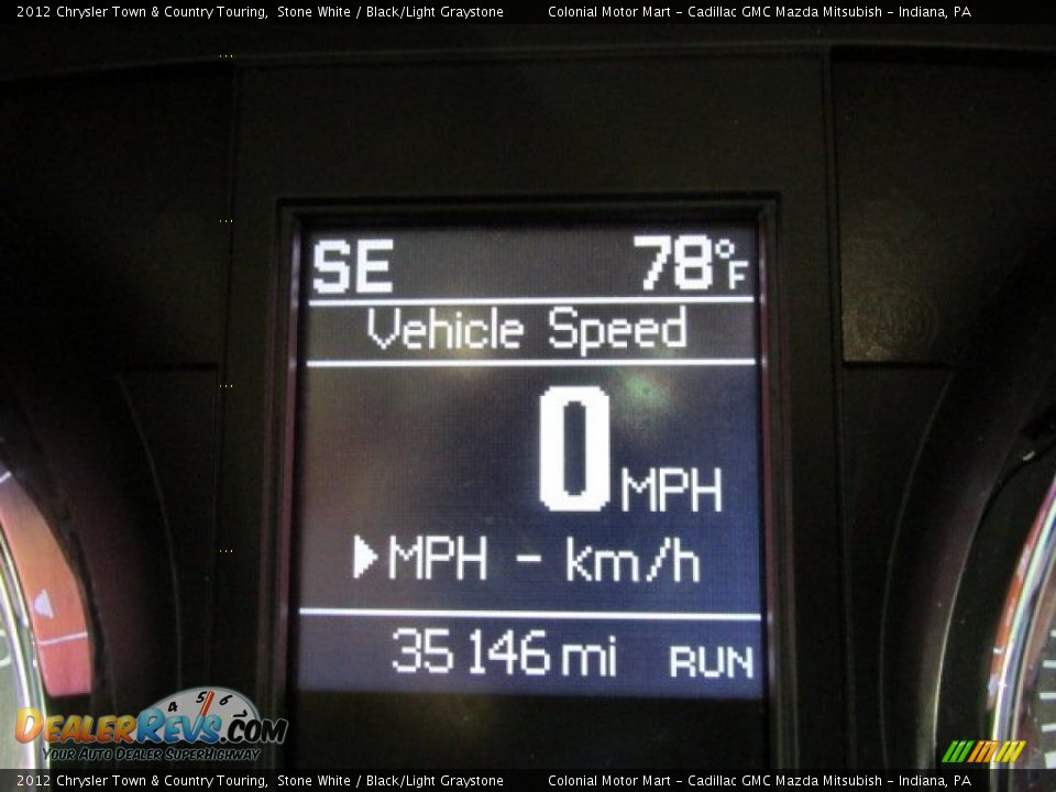 2012 Chrysler Town & Country Touring Stone White / Black/Light Graystone Photo #20