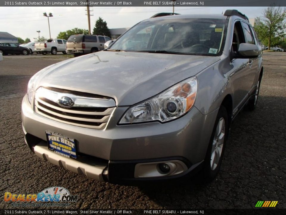 2011 Subaru Outback 2.5i Limited Wagon Steel Silver Metallic / Off Black Photo #1