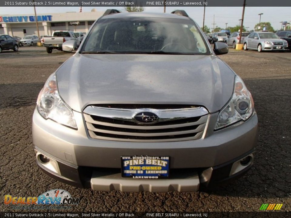 2011 Subaru Outback 2.5i Limited Wagon Steel Silver Metallic / Off Black Photo #2