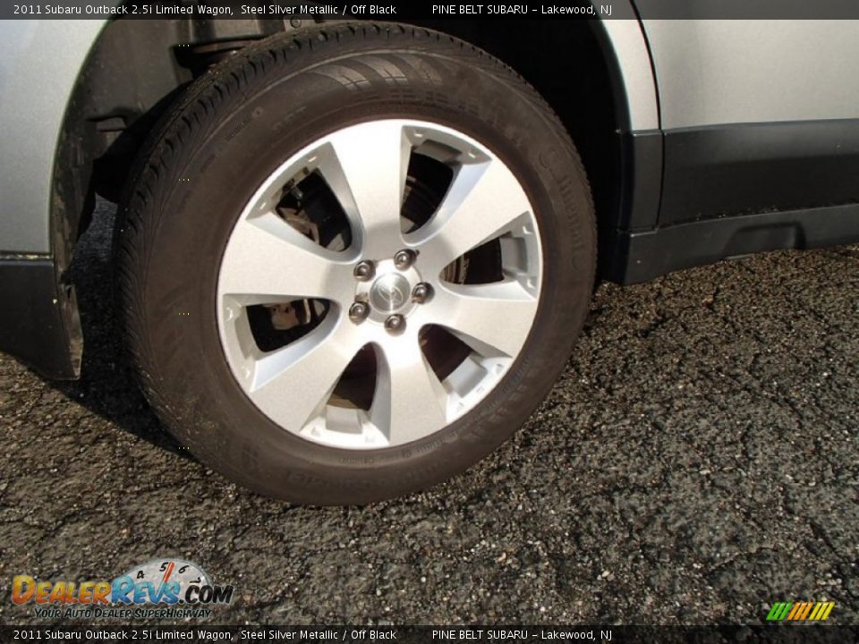 2011 Subaru Outback 2.5i Limited Wagon Steel Silver Metallic / Off Black Photo #5