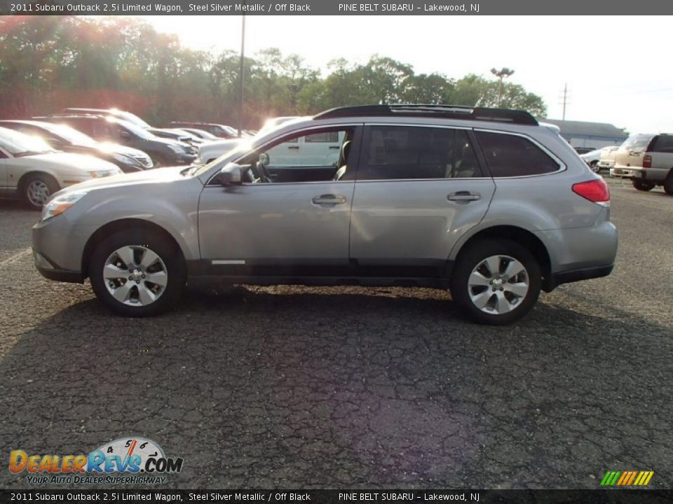2011 Subaru Outback 2.5i Limited Wagon Steel Silver Metallic / Off Black Photo #6