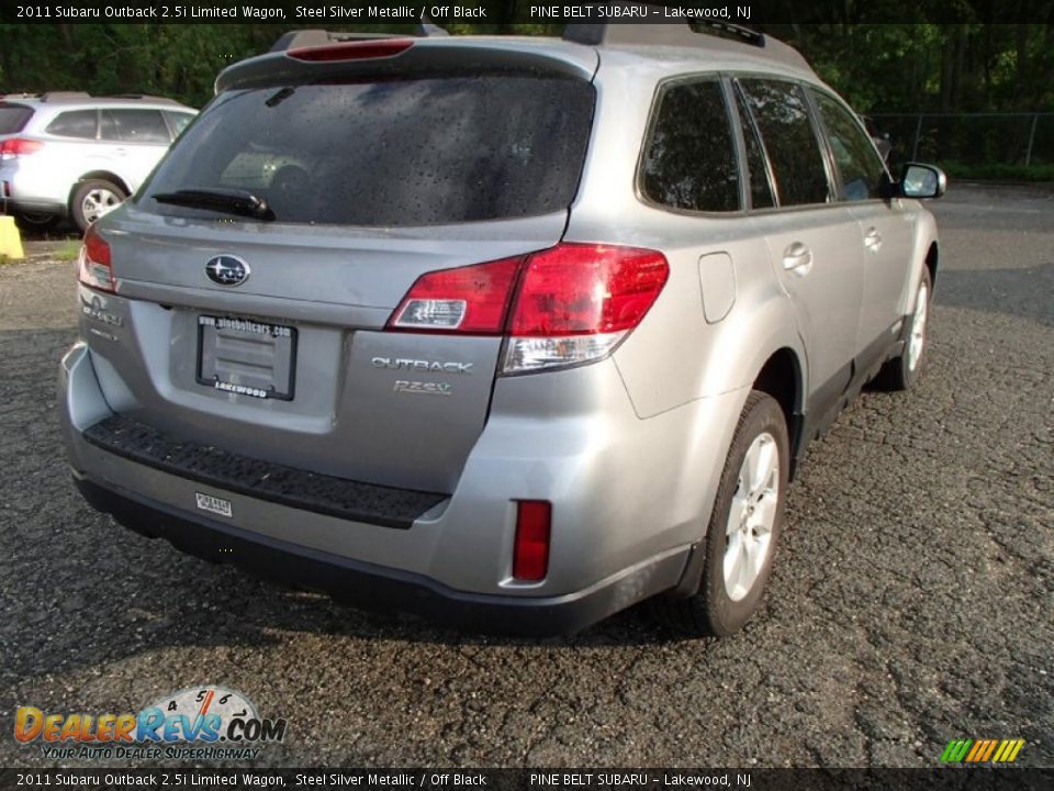 2011 Subaru Outback 2.5i Limited Wagon Steel Silver Metallic / Off Black Photo #7