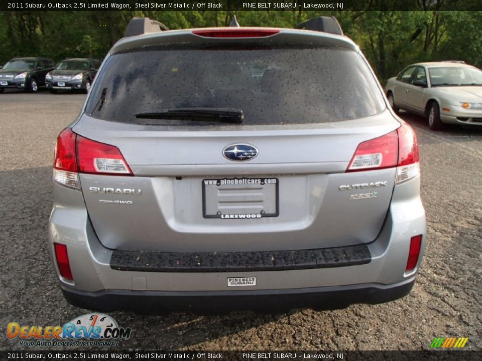 2011 Subaru Outback 2.5i Limited Wagon Steel Silver Metallic / Off Black Photo #8