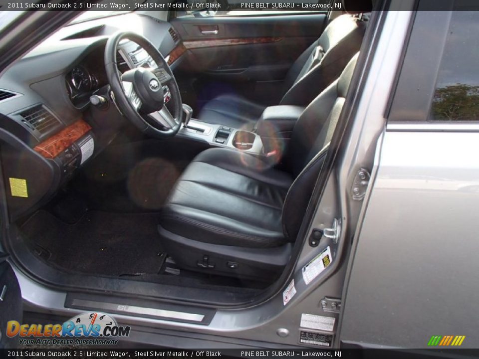 2011 Subaru Outback 2.5i Limited Wagon Steel Silver Metallic / Off Black Photo #10