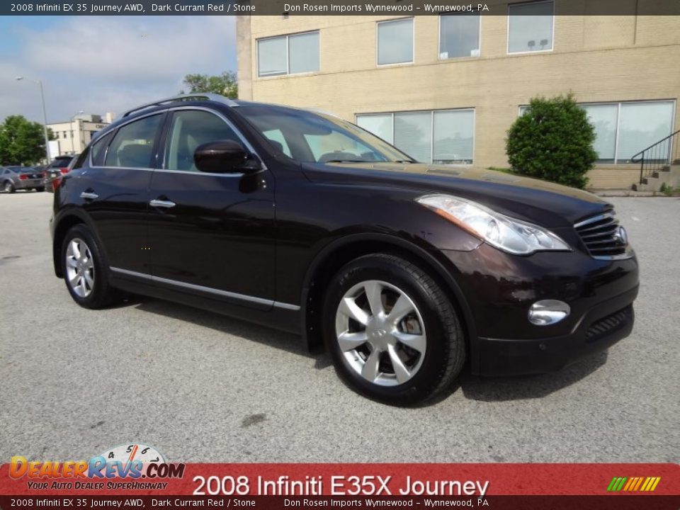2008 Infiniti EX 35 Journey AWD Dark Currant Red / Stone Photo #1