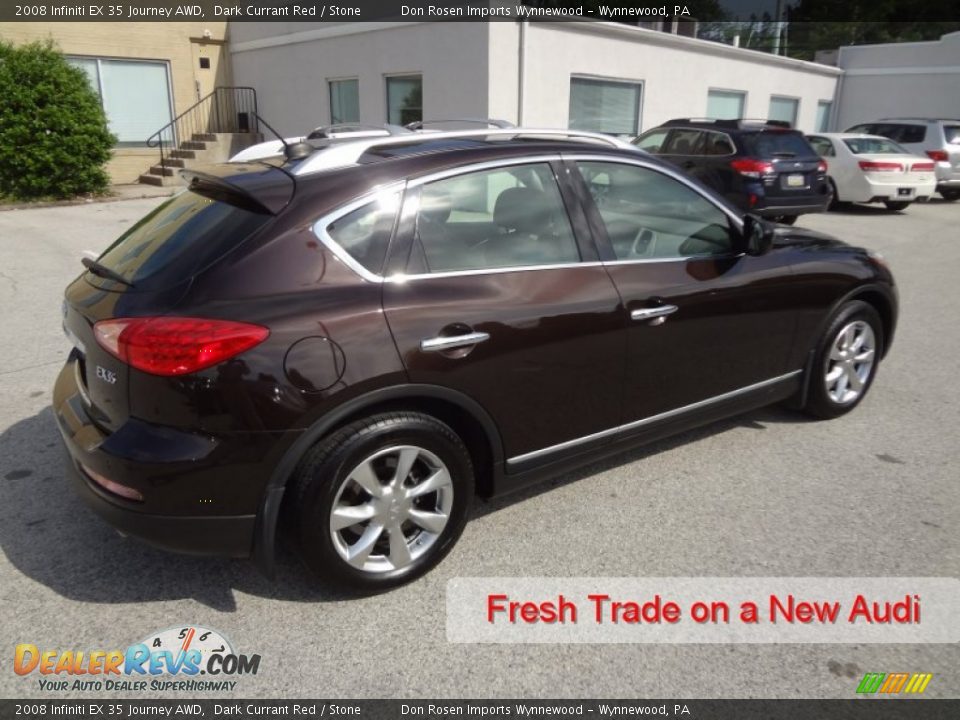 2008 Infiniti EX 35 Journey AWD Dark Currant Red / Stone Photo #3