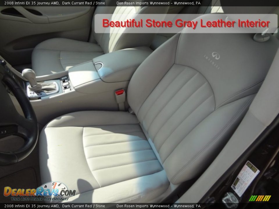 2008 Infiniti EX 35 Journey AWD Dark Currant Red / Stone Photo #5