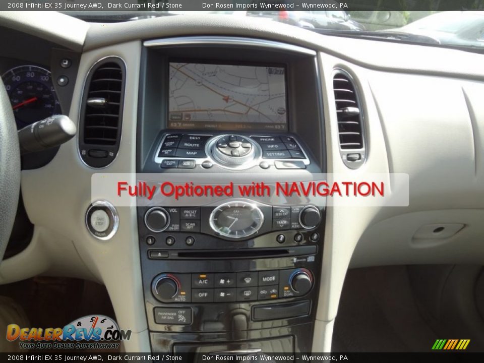 2008 Infiniti EX 35 Journey AWD Dark Currant Red / Stone Photo #6