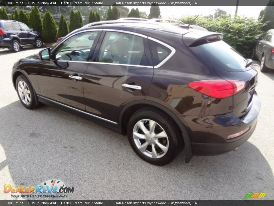 2008 Infiniti EX 35 Journey AWD Dark Currant Red / Stone Photo #8