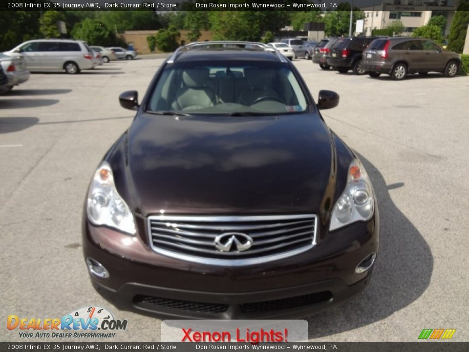 2008 Infiniti EX 35 Journey AWD Dark Currant Red / Stone Photo #10