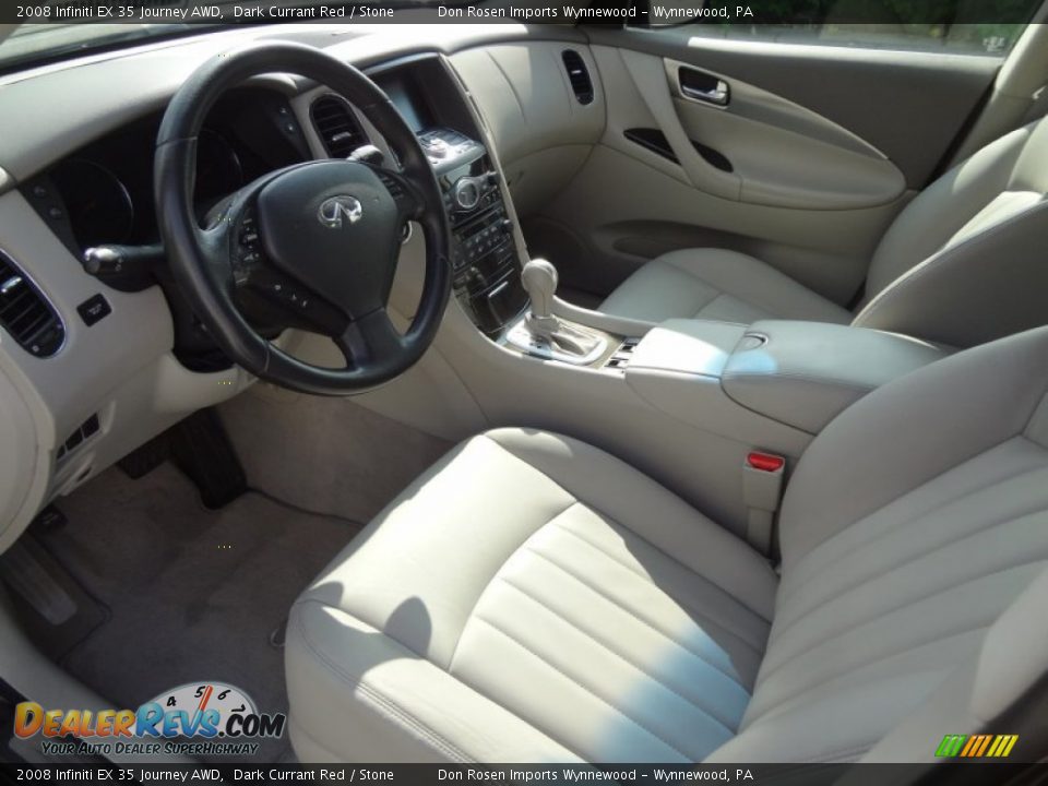 2008 Infiniti EX 35 Journey AWD Dark Currant Red / Stone Photo #12