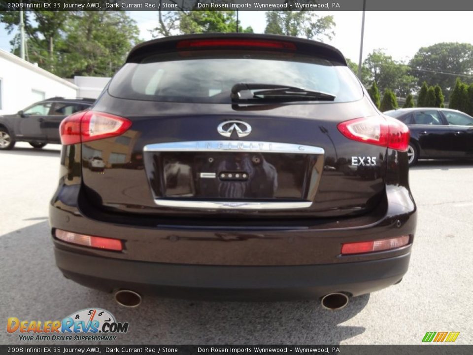 2008 Infiniti EX 35 Journey AWD Dark Currant Red / Stone Photo #14