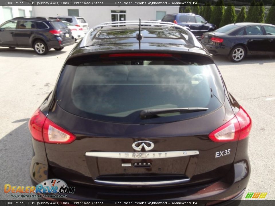 2008 Infiniti EX 35 Journey AWD Dark Currant Red / Stone Photo #15