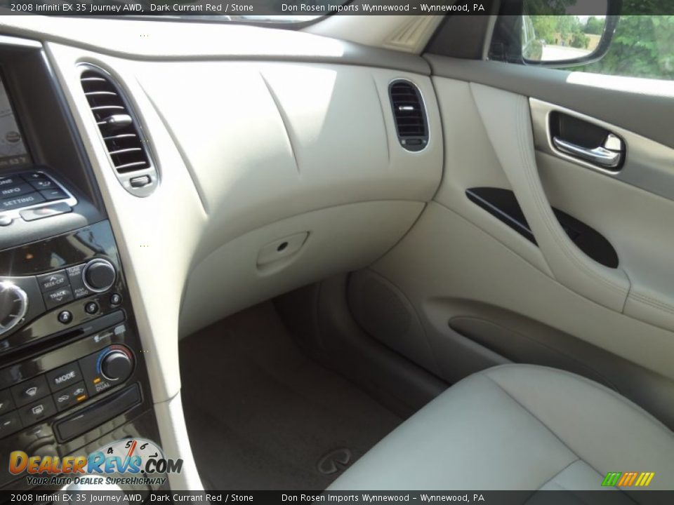 2008 Infiniti EX 35 Journey AWD Dark Currant Red / Stone Photo #17