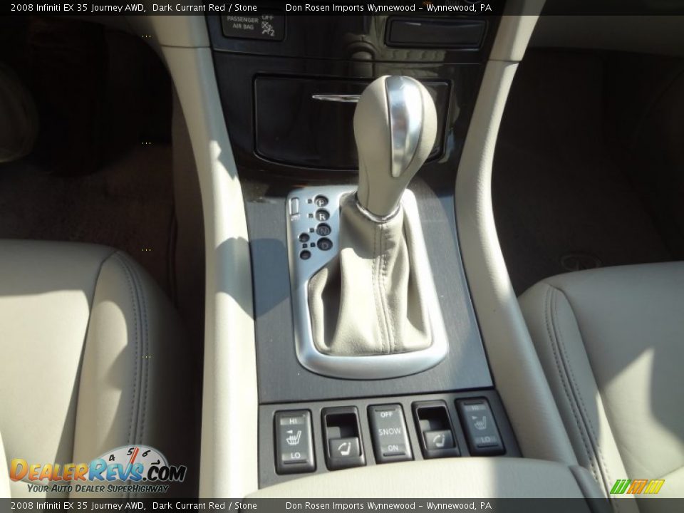 2008 Infiniti EX 35 Journey AWD Dark Currant Red / Stone Photo #18