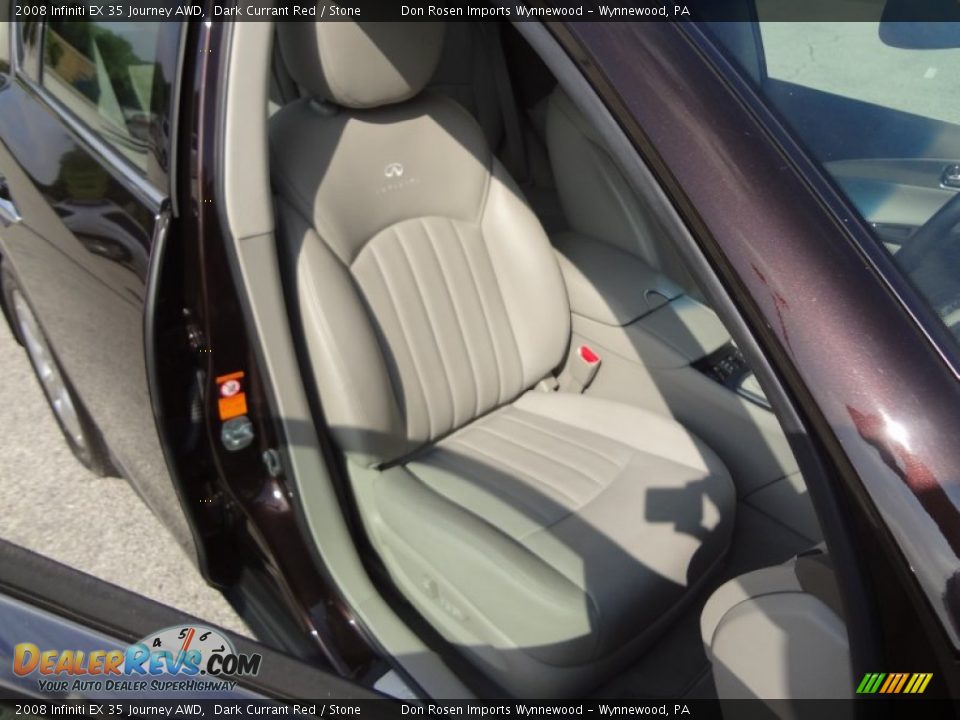 2008 Infiniti EX 35 Journey AWD Dark Currant Red / Stone Photo #19