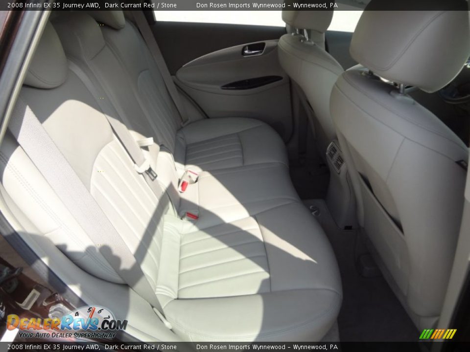 2008 Infiniti EX 35 Journey AWD Dark Currant Red / Stone Photo #21