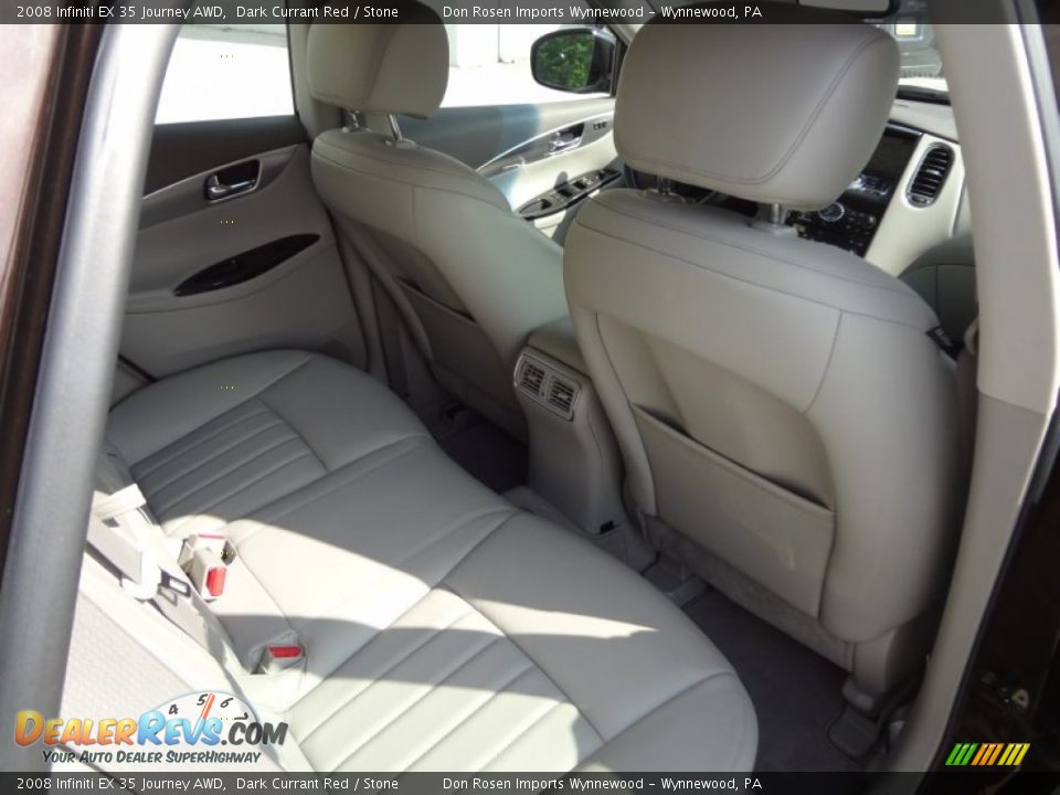 2008 Infiniti EX 35 Journey AWD Dark Currant Red / Stone Photo #22