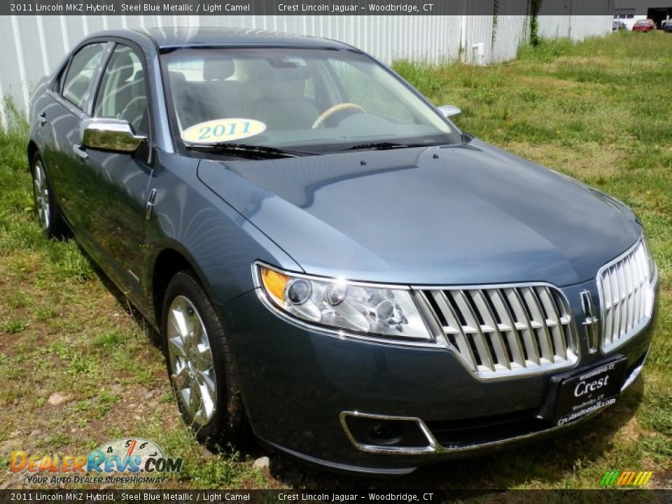 2011 Lincoln MKZ Hybrid Steel Blue Metallic / Light Camel Photo #3