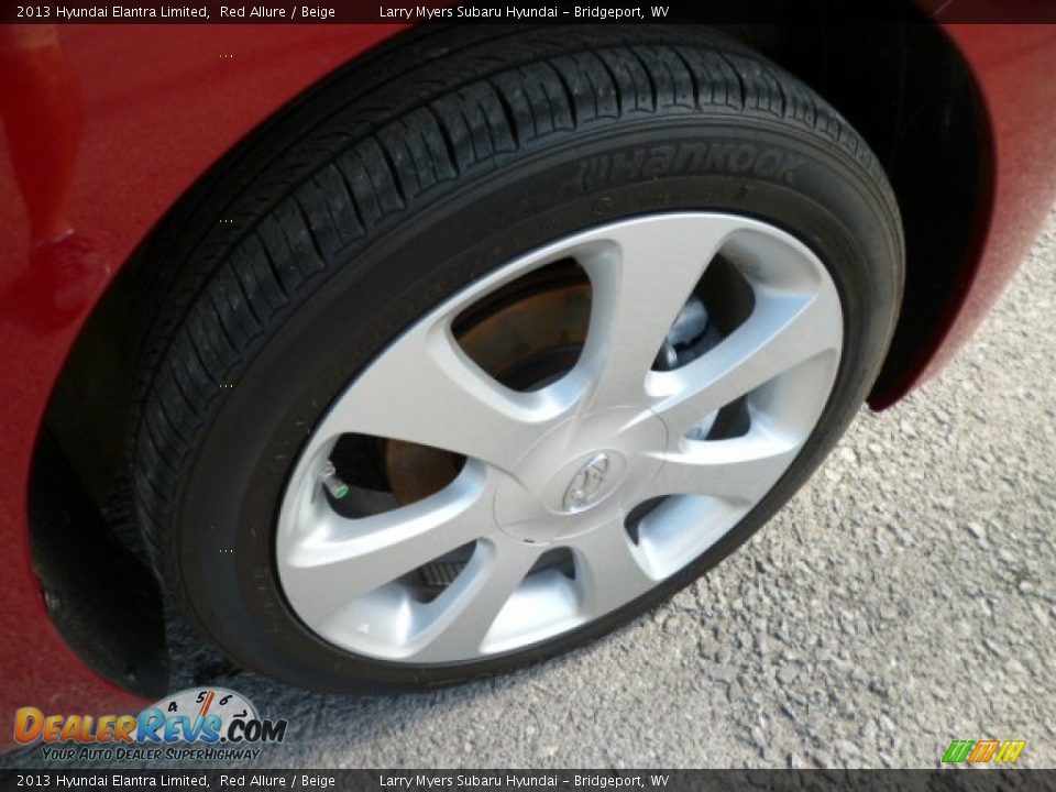 2013 Hyundai Elantra Limited Red Allure / Beige Photo #9