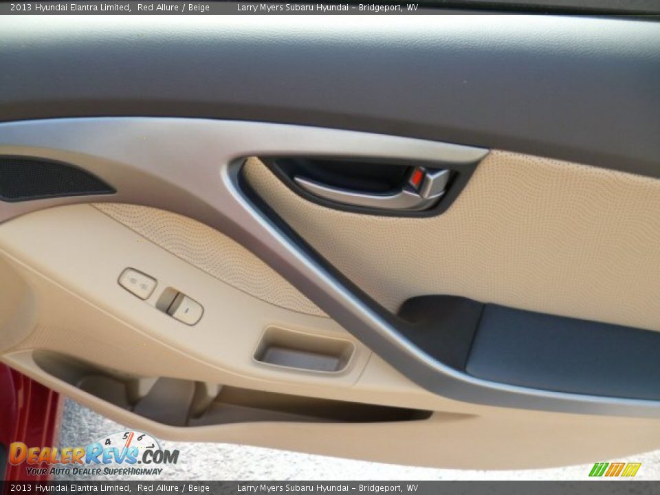2013 Hyundai Elantra Limited Red Allure / Beige Photo #12