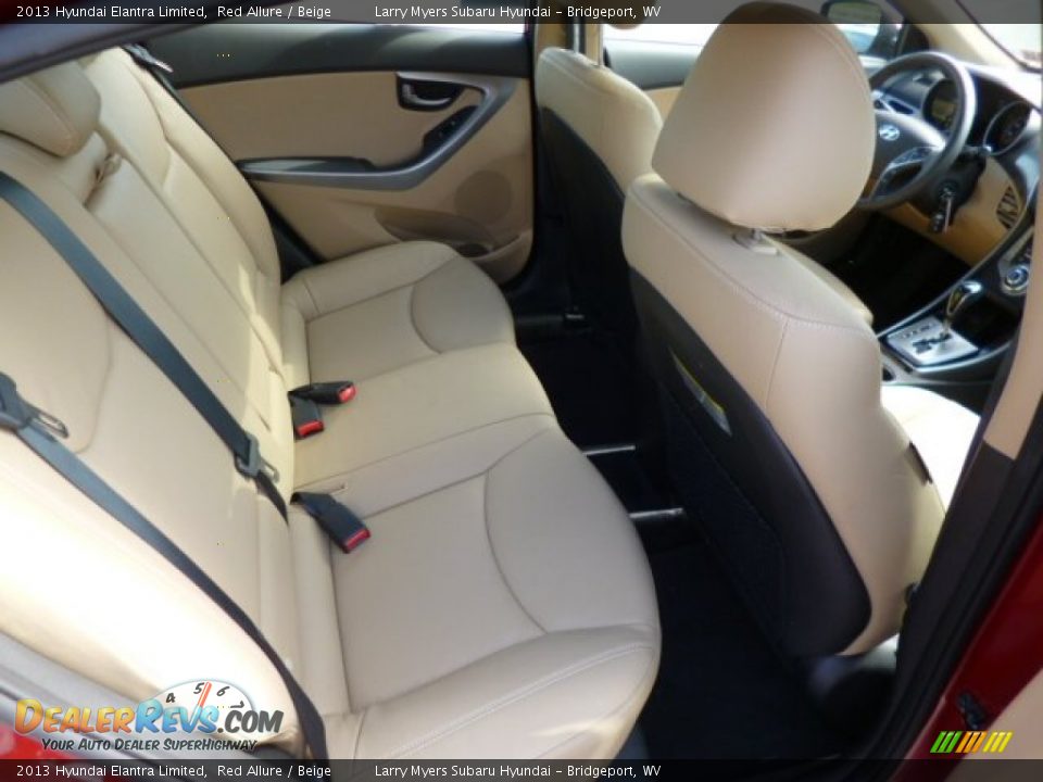 2013 Hyundai Elantra Limited Red Allure / Beige Photo #13