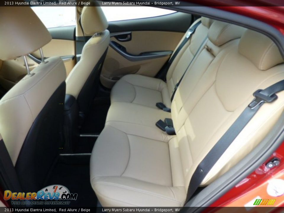 2013 Hyundai Elantra Limited Red Allure / Beige Photo #14
