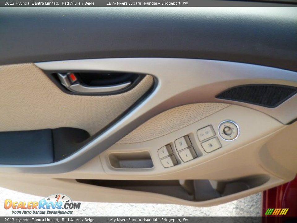 2013 Hyundai Elantra Limited Red Allure / Beige Photo #18