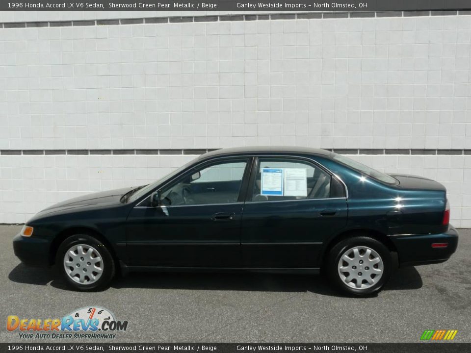 1996 Honda Accord LX V6 Sedan Sherwood Green Pearl Metallic / Beige Photo #1