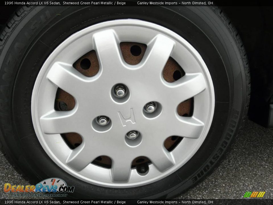 1996 Honda Accord LX V6 Sedan Sherwood Green Pearl Metallic / Beige Photo #3