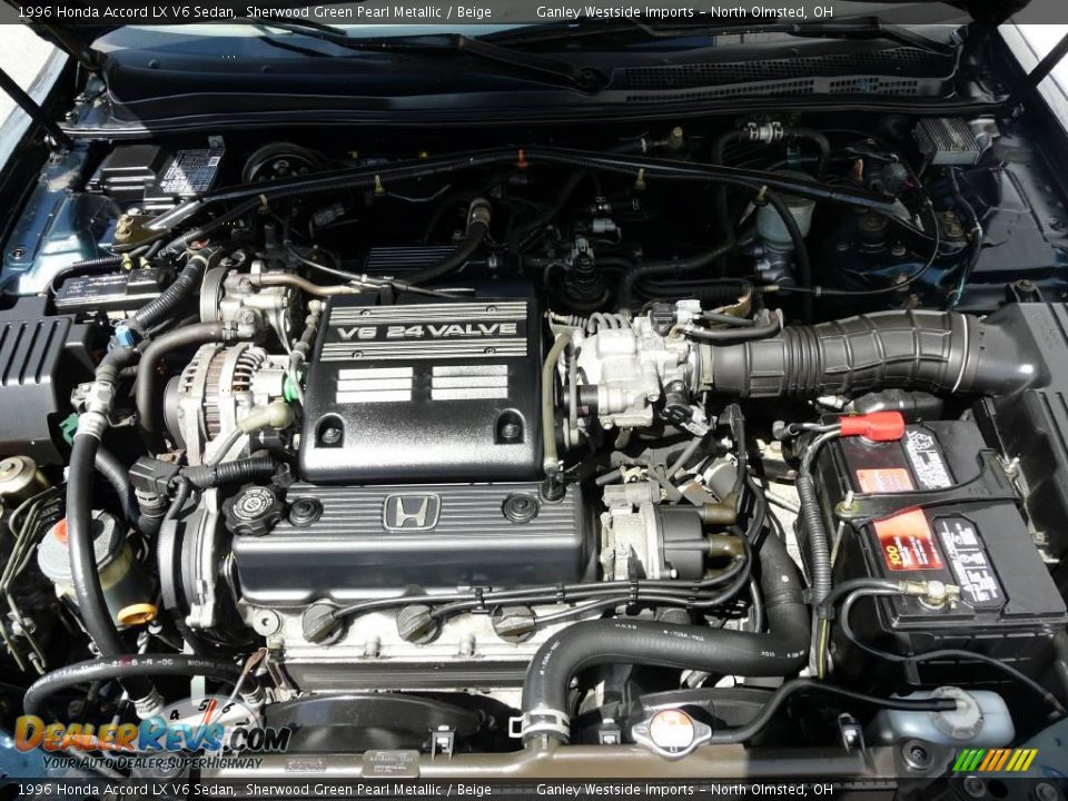 1996 Honda Accord LX V6 Sedan Sherwood Green Pearl Metallic / Beige Photo #6