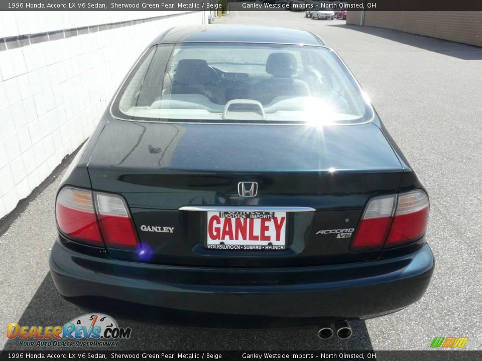 1996 Honda Accord LX V6 Sedan Sherwood Green Pearl Metallic / Beige Photo #8
