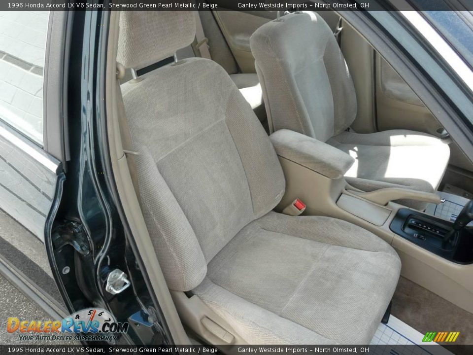 1996 Honda Accord LX V6 Sedan Sherwood Green Pearl Metallic / Beige Photo #9