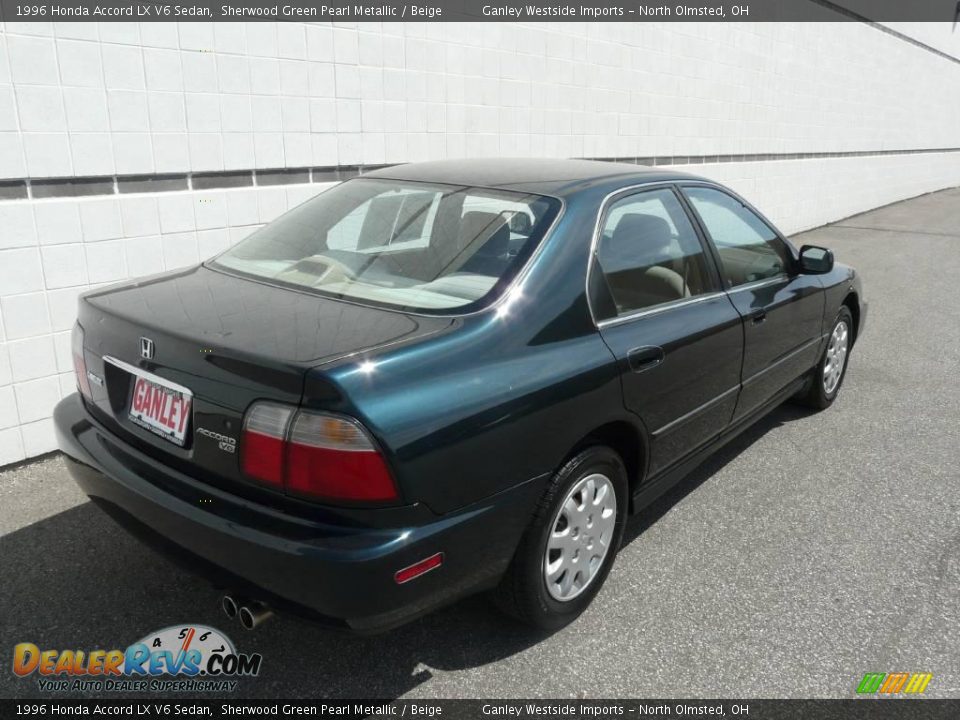 1996 Honda Accord LX V6 Sedan Sherwood Green Pearl Metallic / Beige Photo #10