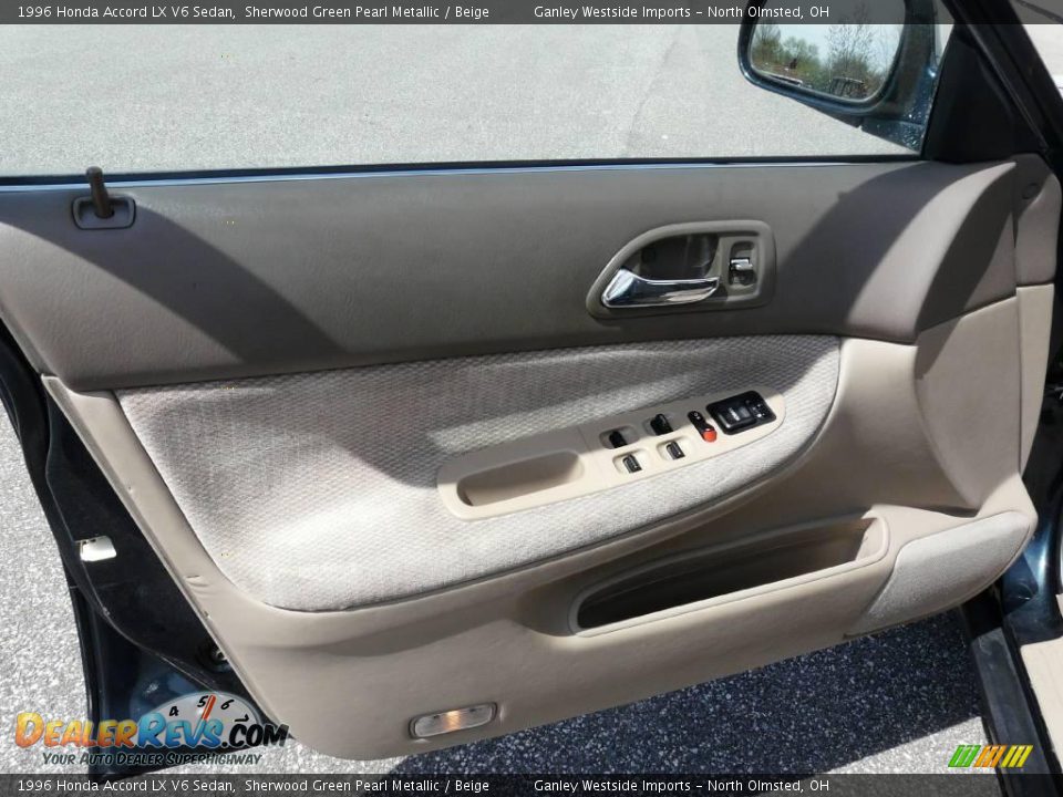 1996 Honda Accord LX V6 Sedan Sherwood Green Pearl Metallic / Beige Photo #13