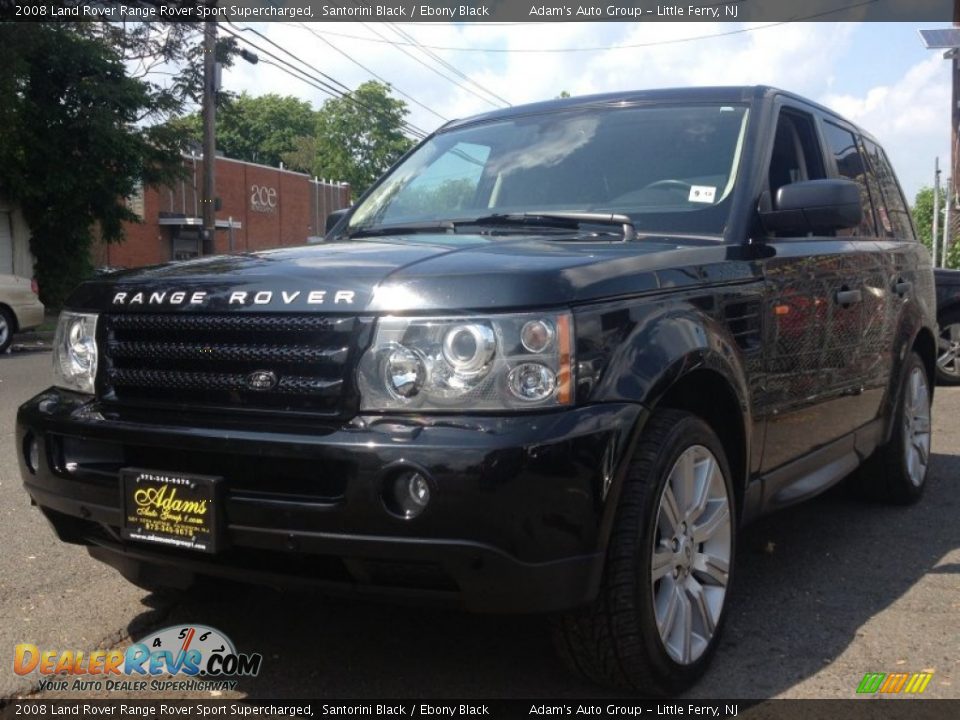 2008 Land Rover Range Rover Sport Supercharged Santorini Black / Ebony Black Photo #1