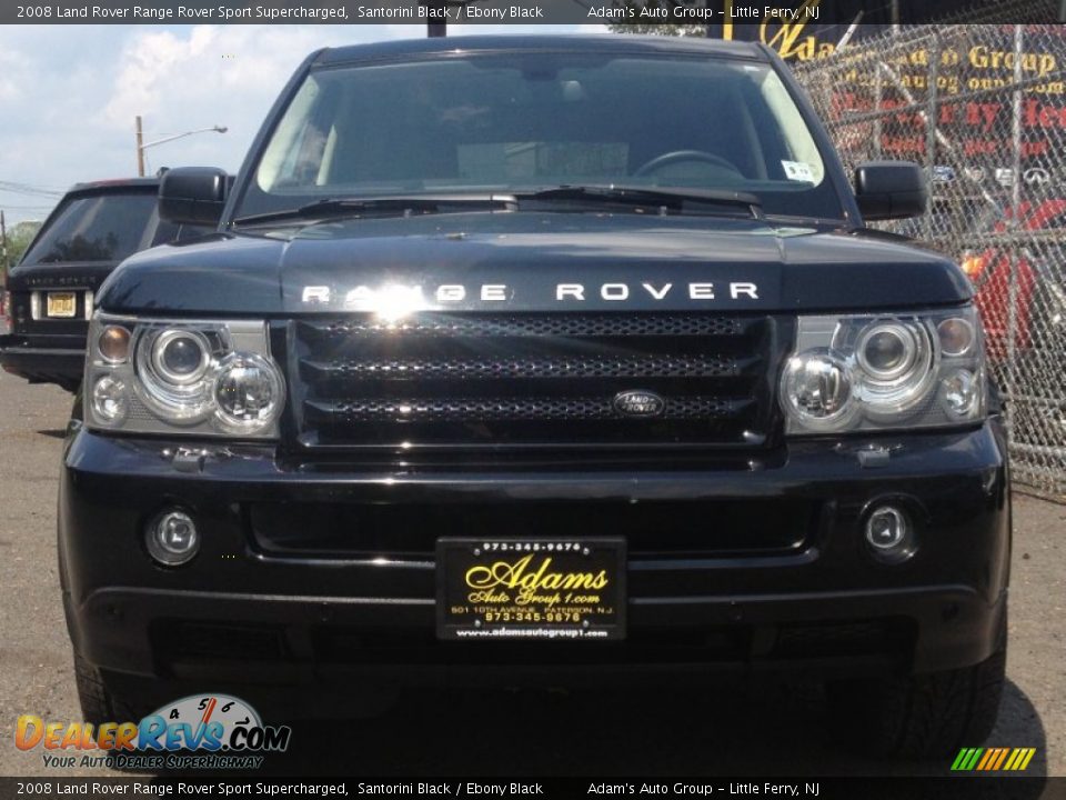 2008 Land Rover Range Rover Sport Supercharged Santorini Black / Ebony Black Photo #2