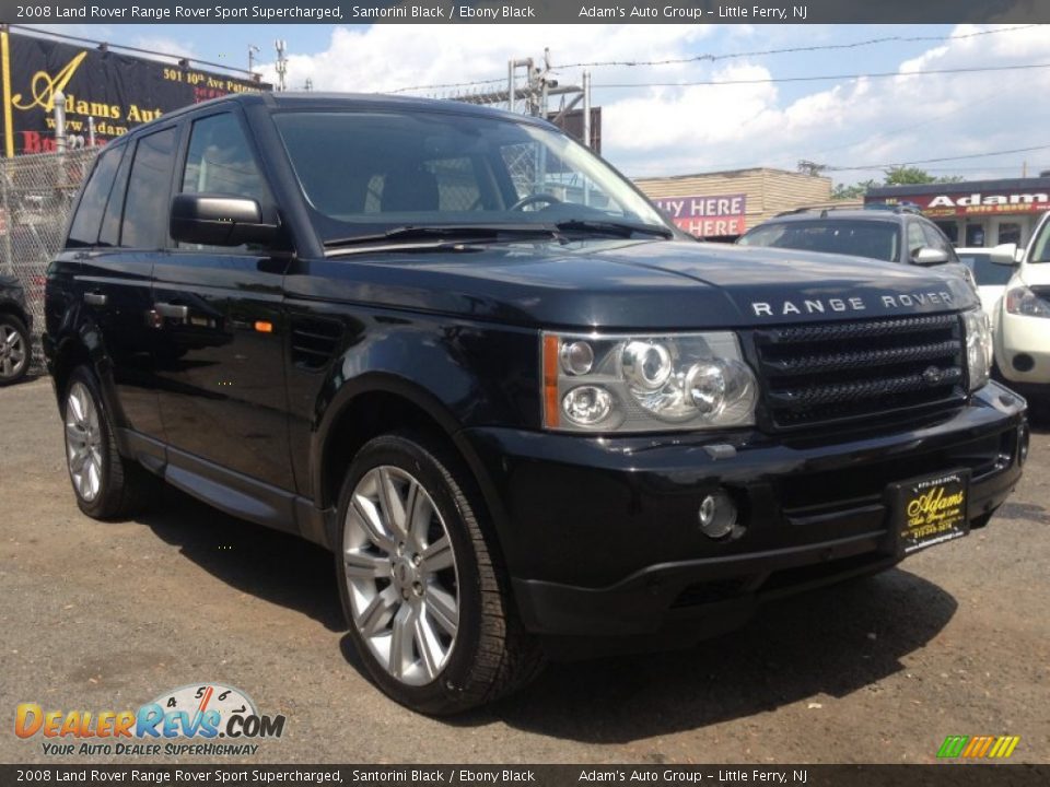 2008 Land Rover Range Rover Sport Supercharged Santorini Black / Ebony Black Photo #5