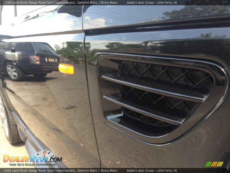 2008 Land Rover Range Rover Sport Supercharged Santorini Black / Ebony Black Photo #7
