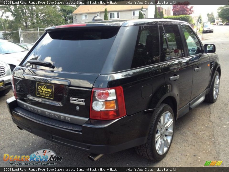 2008 Land Rover Range Rover Sport Supercharged Santorini Black / Ebony Black Photo #9