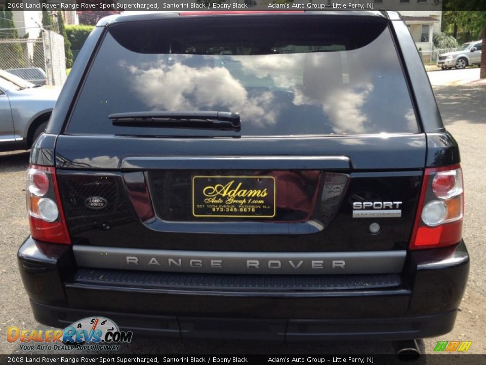 2008 Land Rover Range Rover Sport Supercharged Santorini Black / Ebony Black Photo #10