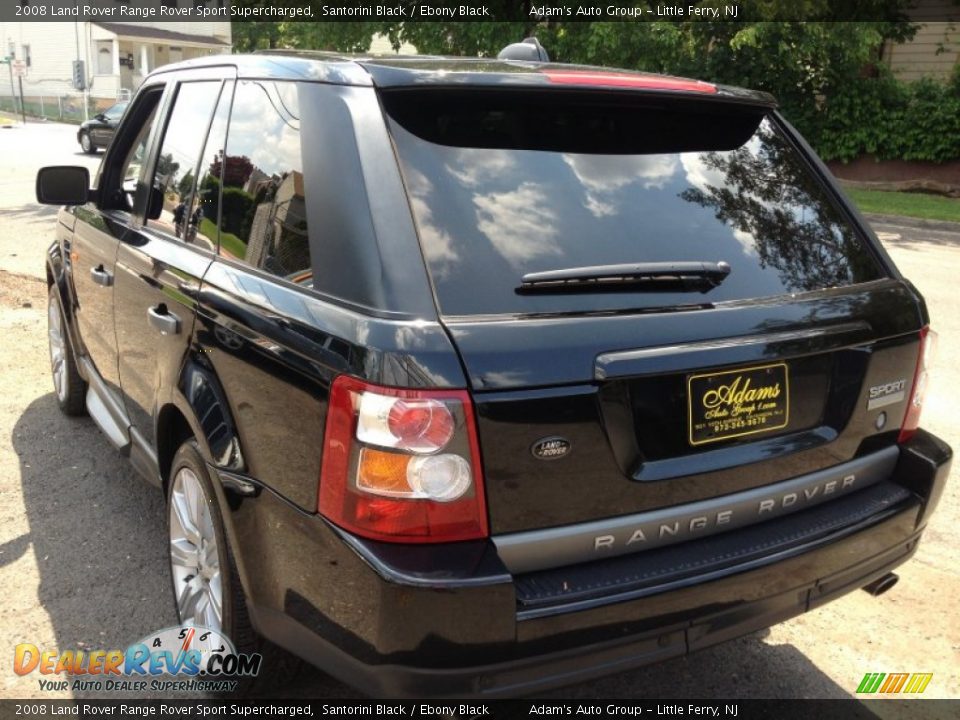 2008 Land Rover Range Rover Sport Supercharged Santorini Black / Ebony Black Photo #13