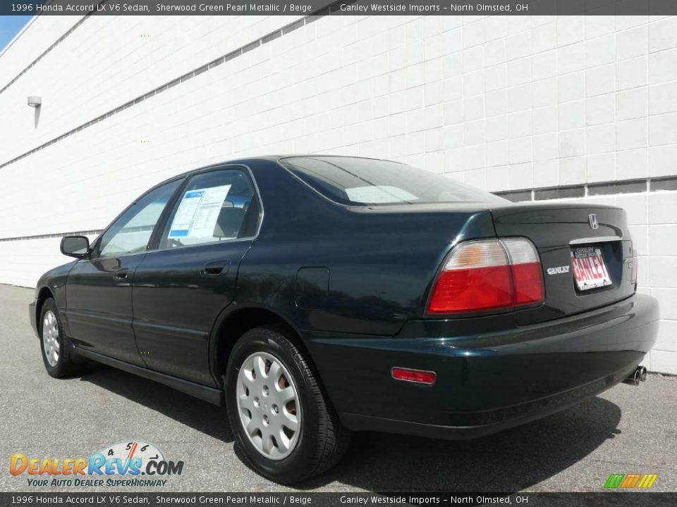 1996 Honda Accord LX V6 Sedan Sherwood Green Pearl Metallic / Beige Photo #18