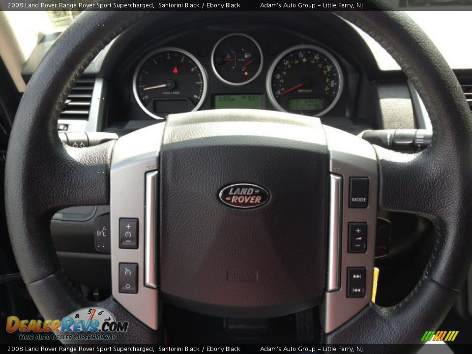 2008 Land Rover Range Rover Sport Supercharged Santorini Black / Ebony Black Photo #24