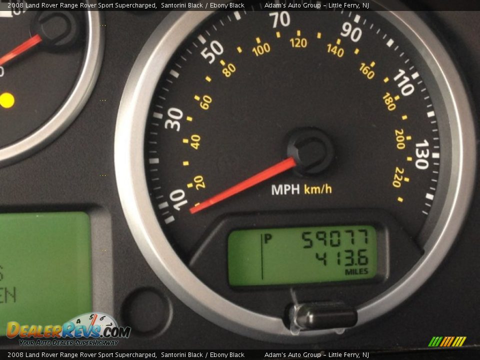 2008 Land Rover Range Rover Sport Supercharged Santorini Black / Ebony Black Photo #28