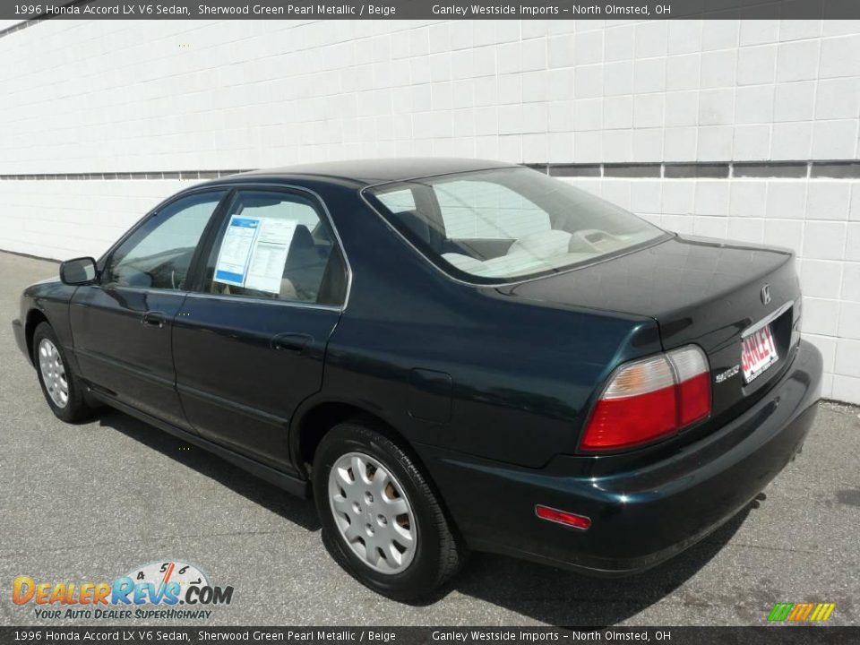 1996 Honda Accord LX V6 Sedan Sherwood Green Pearl Metallic / Beige Photo #19