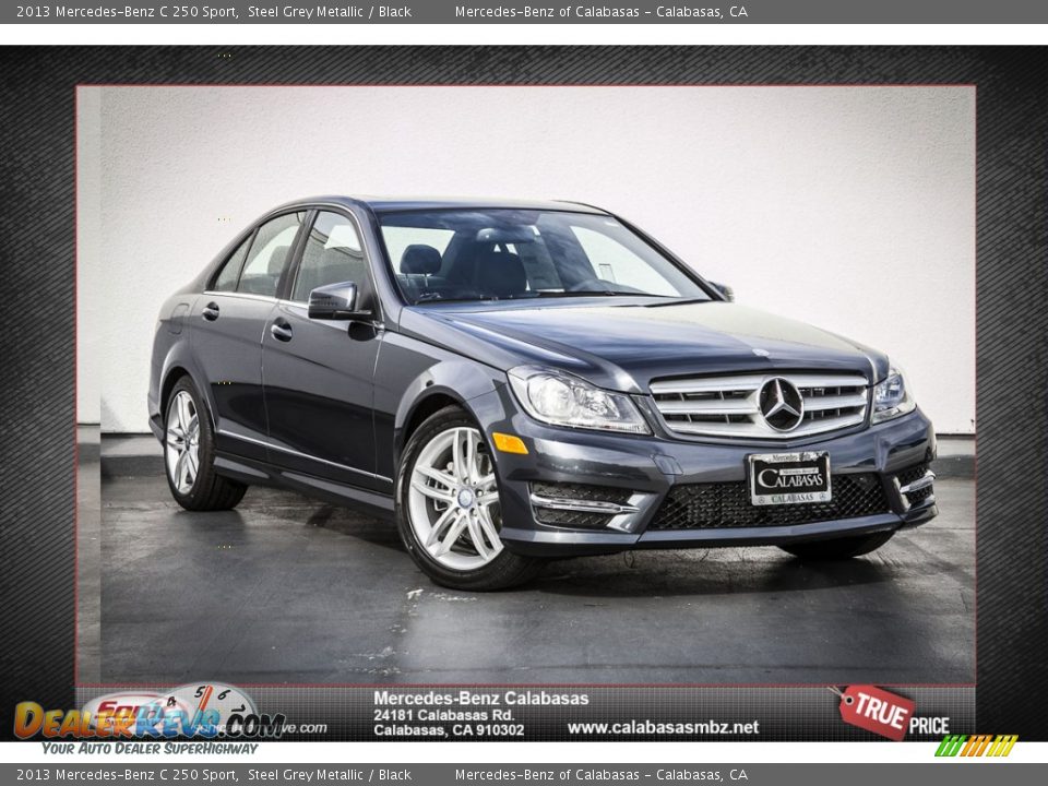 2013 Mercedes-Benz C 250 Sport Steel Grey Metallic / Black Photo #1
